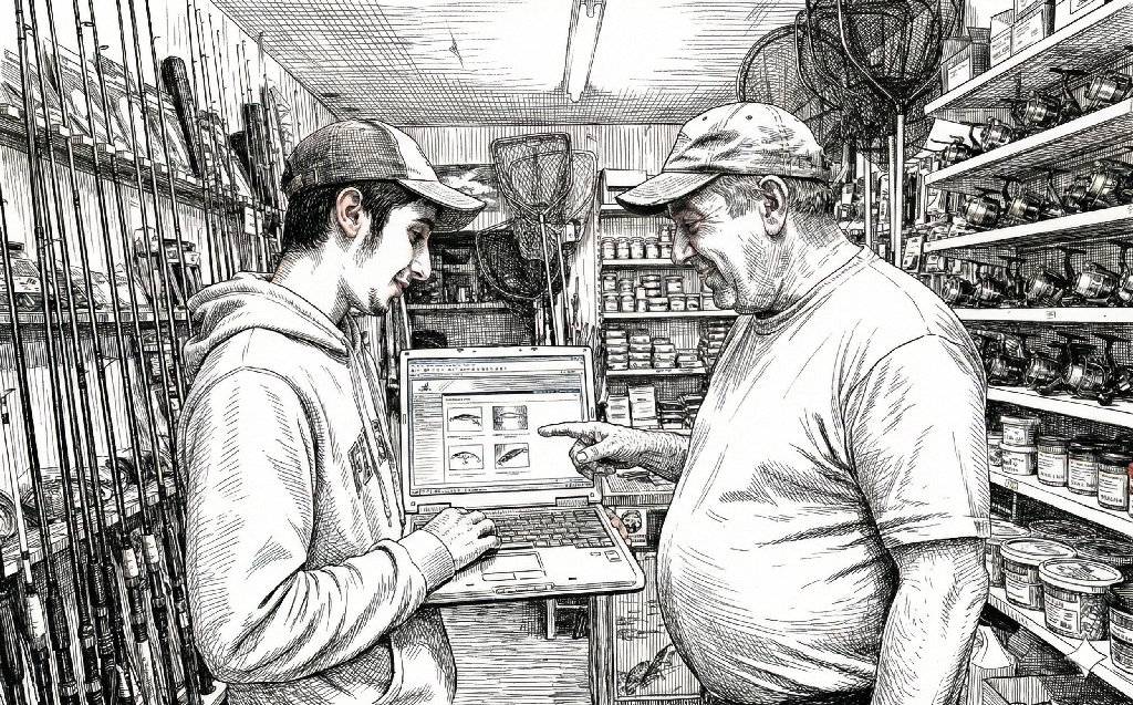 Working on computer